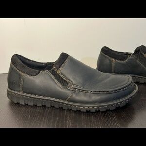 NWOB - Born Gudmund Leather Slip On Casual Loafers Black Mens 11